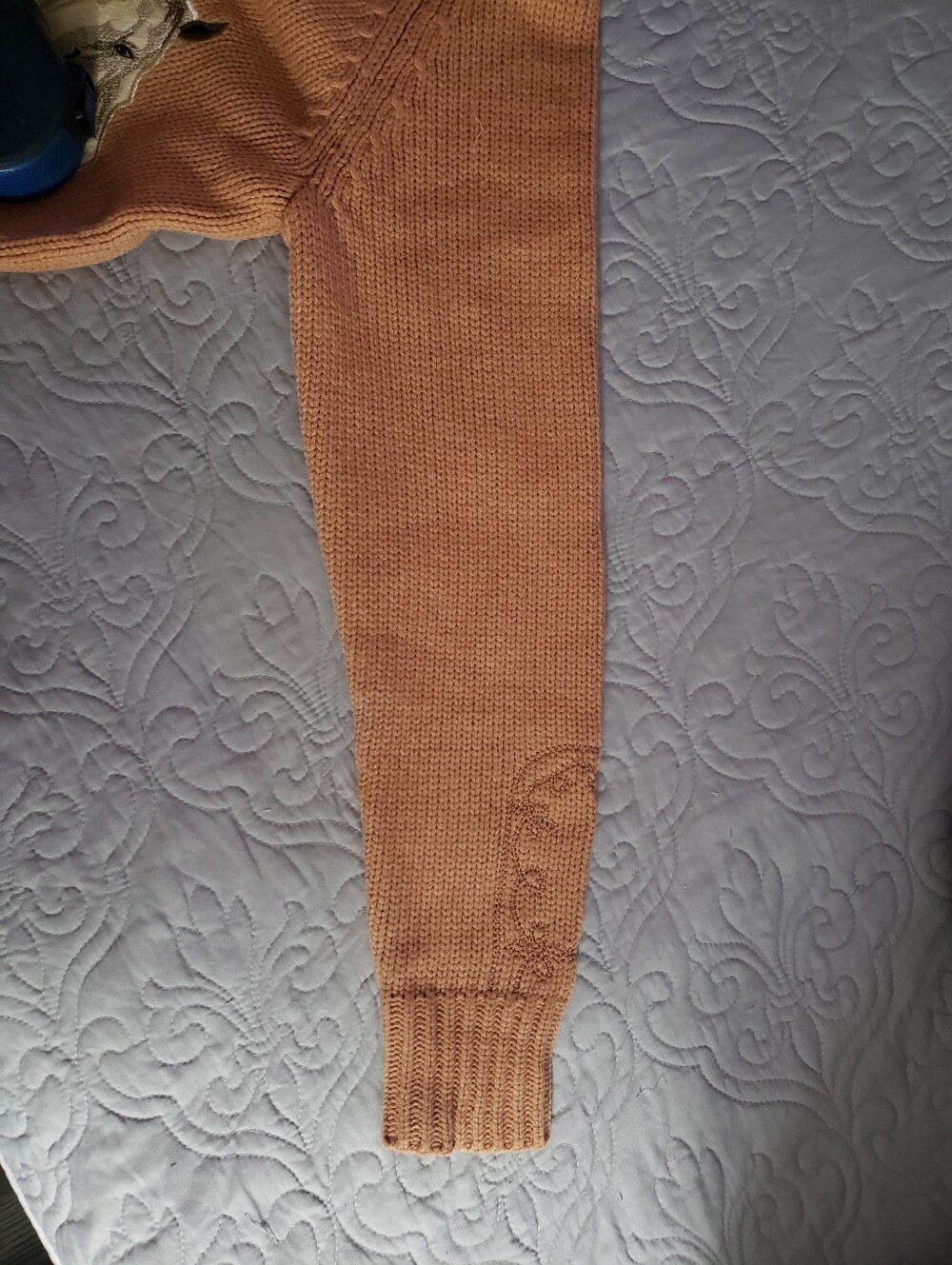 blueb Zip Up Embroidered Horse Sweater - Picture 8 of 8